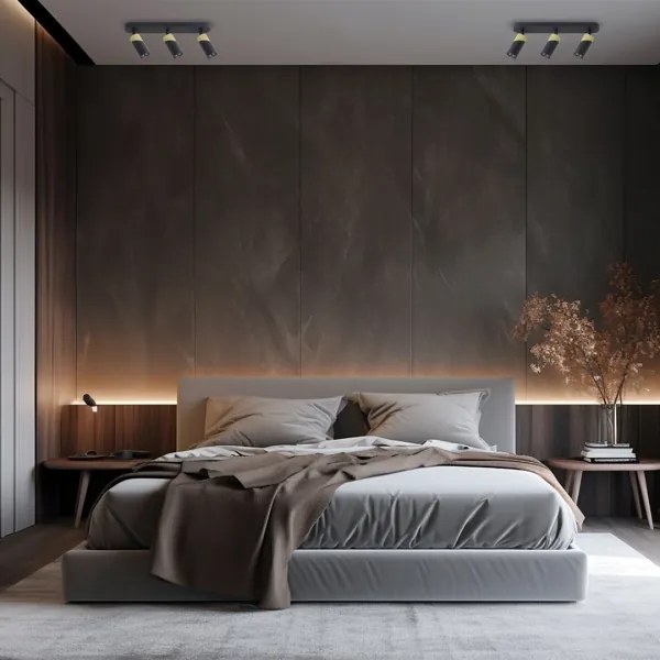 Faretto NEO 3xGU10/8W/230V nero/oro