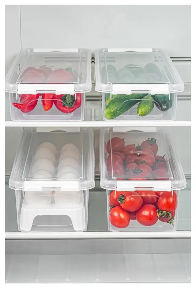 Set di organizer da frigo in plastica 4 pz - Hermia