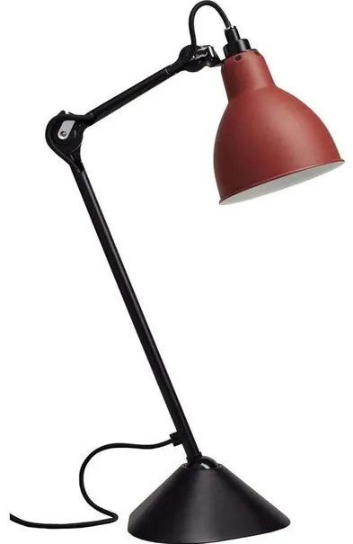 205 Lampada da Tavolo Rosso/Nero - Lampe Gras