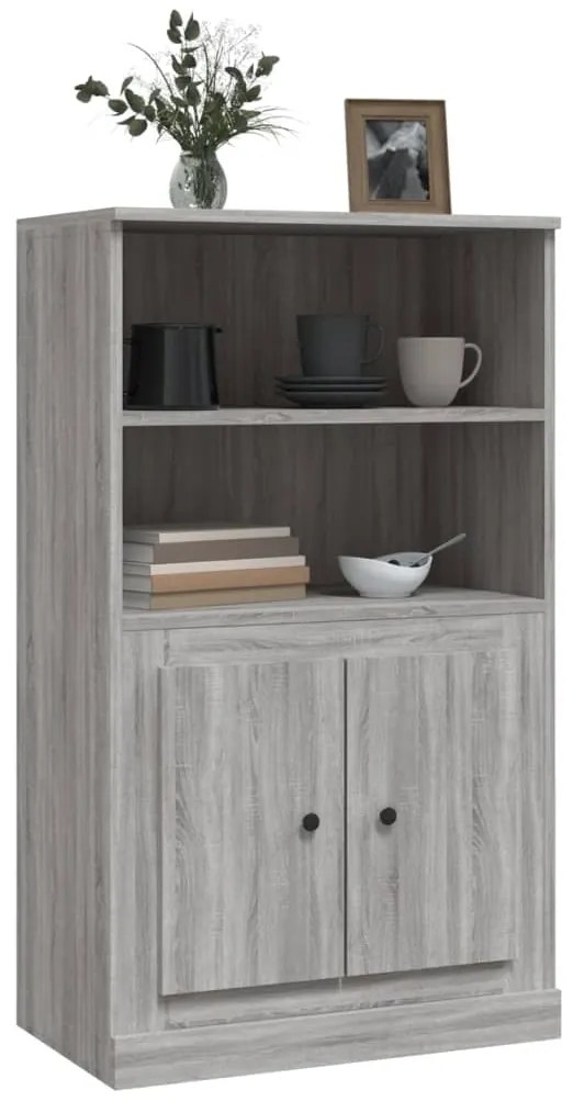 Credenza grigio sonoma 60x35,5x103,5 cm in legno multistrato