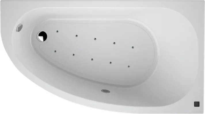 Vasca idromassaggio angolare Tripoli B confort bianco 190 x 169 cm 6 bocchette SANYCCES