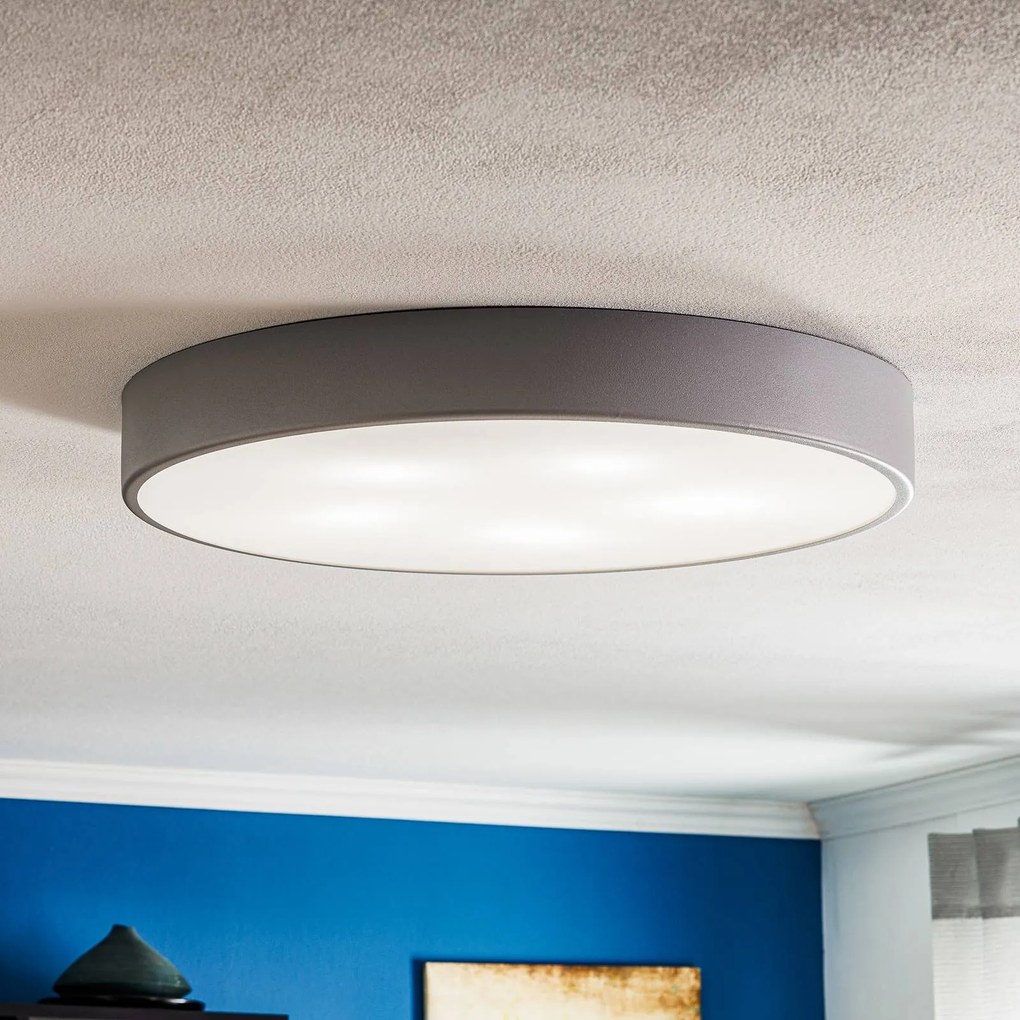 Plafoniera con sensore di movimento Cleo 600 TEMAR LIGHTING, Alluminio / Grigio / Zincato, Soggiorno / Sala da pranzo, Metallo, Moderno, Plafoniera