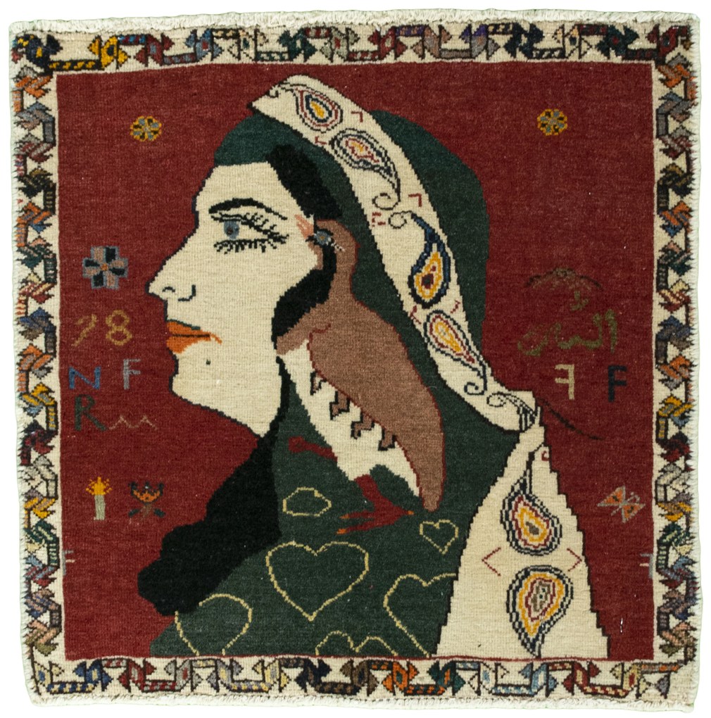 Shiraz Tappeto 50 x 50 Rosso (Iran) Annodato A Mano
