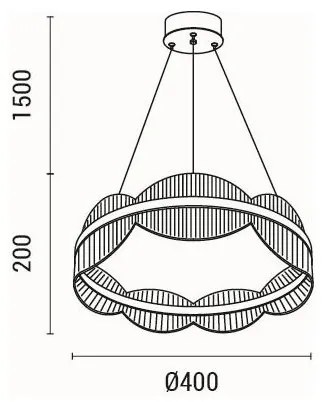 Lampadario LED a sospensione con filo FIRENZE LED/48W/230V 3000K