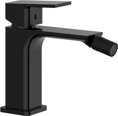 Rubinetto per bidet getto aerato Axum OTTONE MELODA nero con piletta