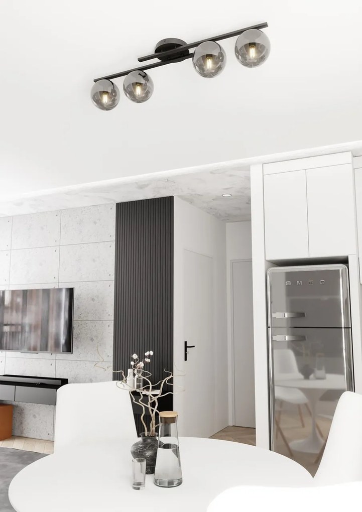 Lampada da soffitto in acciaio KAIRO 4 da interno 4xE14