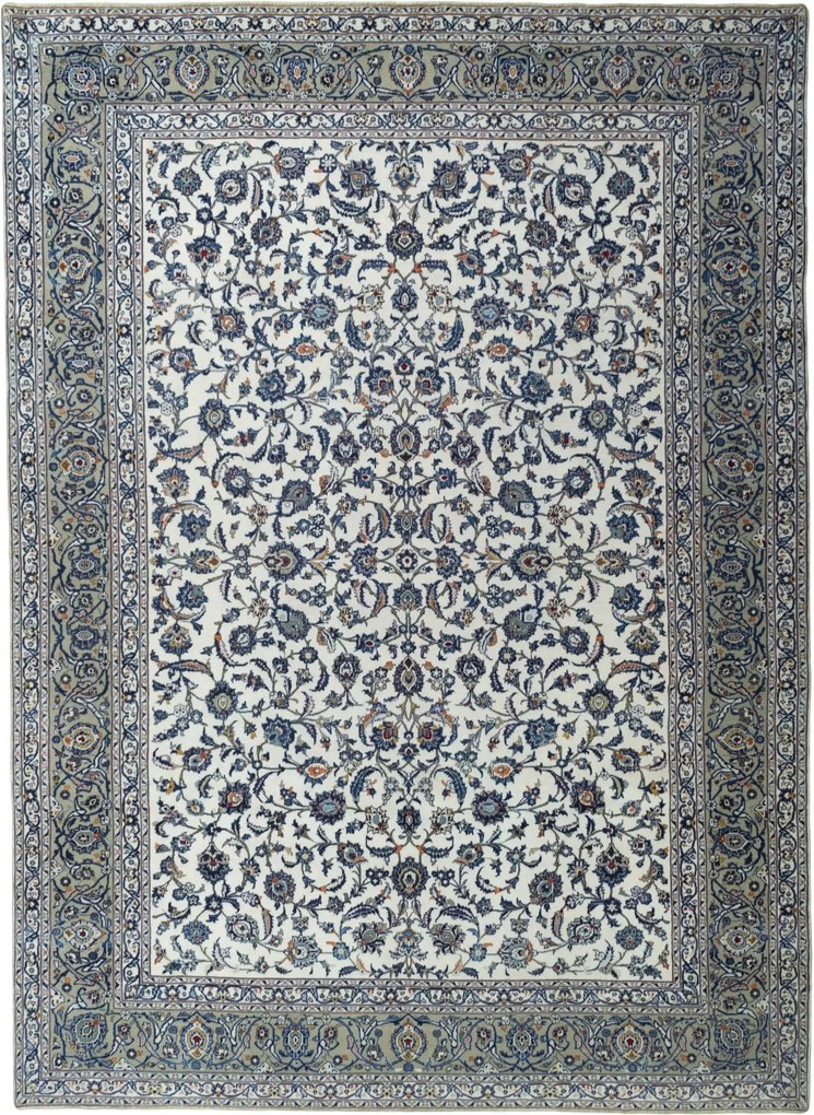 Kashan Tappeto persiano 420 x 310 Beige (Iran) Annodato A Mano