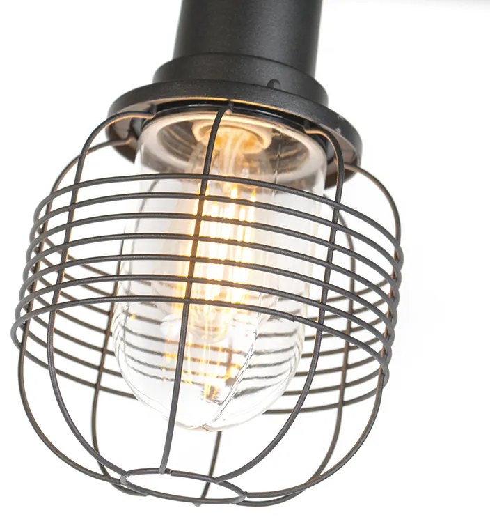 Lampada da esterno rustica nera 3 luci IP44 - Guardado