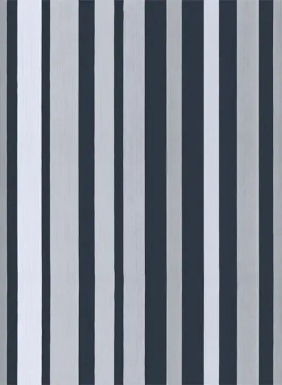 Cole & Son Carta da parati Carousel Stripe - Silver/ Charcoal