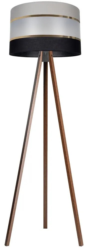 Lampada con piedistallo CORAL 1xE27/60W/230V marrone/nero/grigio/oro