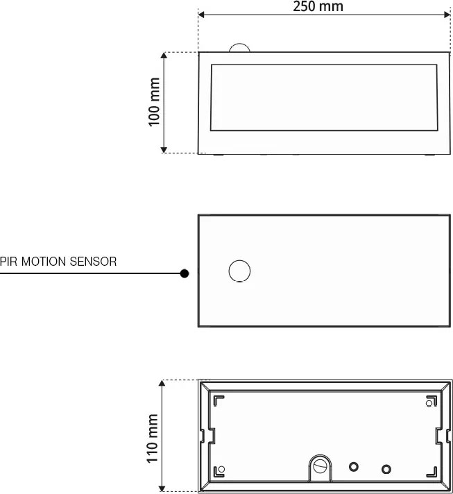 Applique BAND con Sensore Movimento E27 per esterno IP65 - Bianca