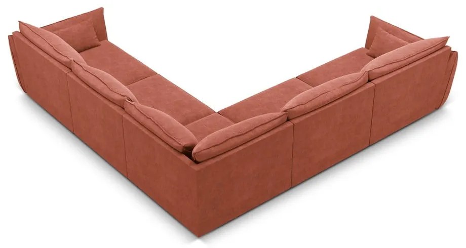 Divano angolare rosso (variabile) Vanda - Mazzini Sofas
