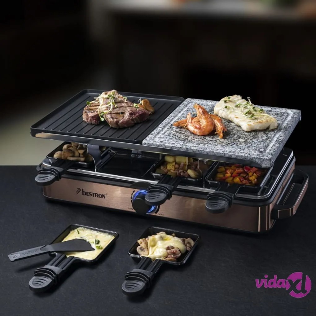 Bestron Piastra per Raclette ARG1200CO 1400 W Color Rame