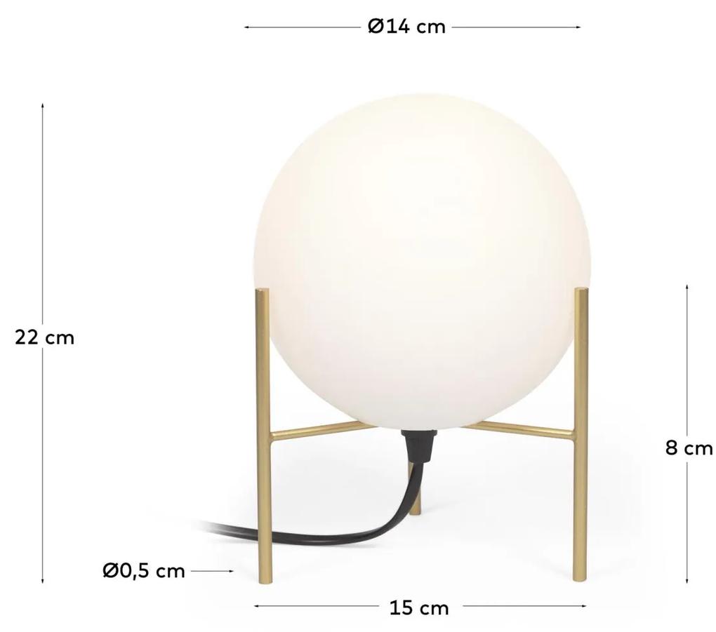 Kave Home - Lampada da tavolo Seina in acciaio con finitura ottone