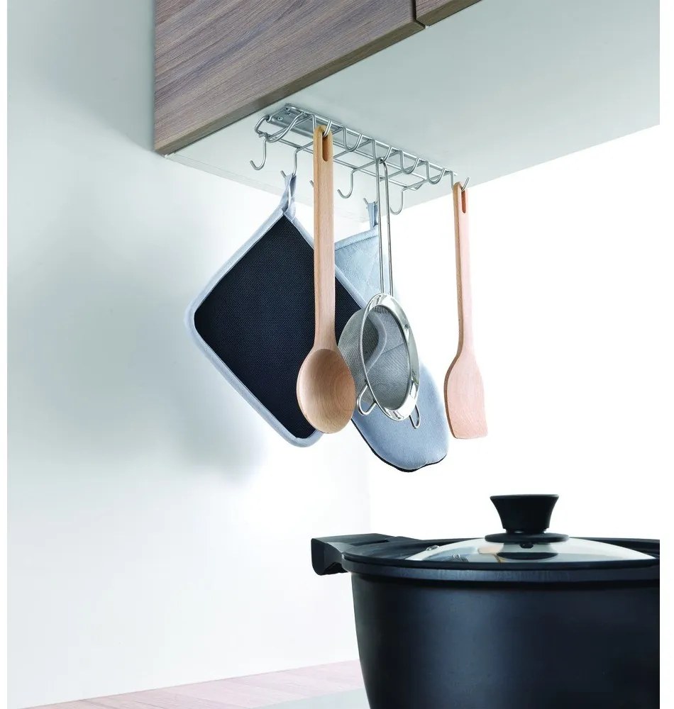 Supporto da cucina appeso in acciaio inox a scorrimento - Metaltex