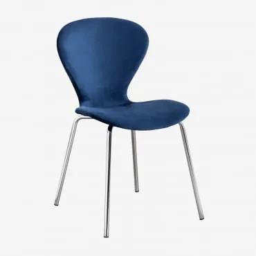 Confezione da 2 sedie da pranzo impilabili in velluto Uit Blu & - Sklum