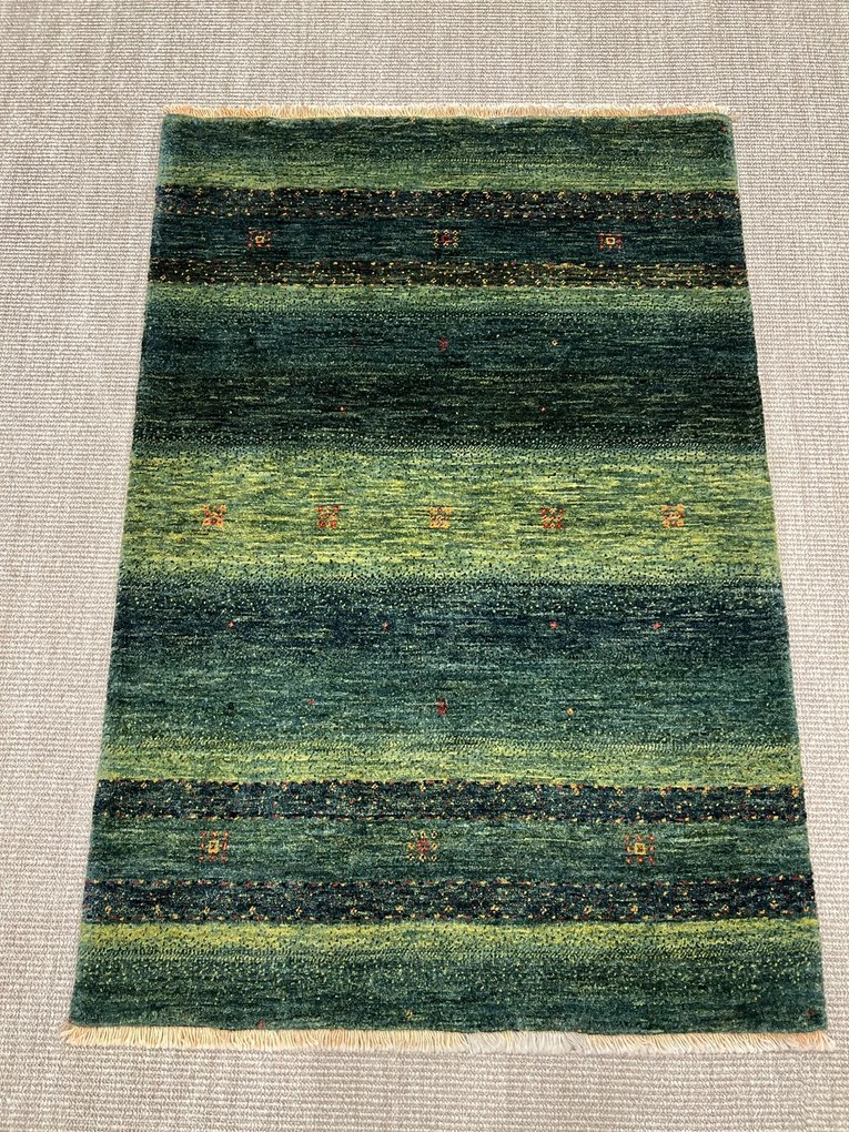 Loribaft Tappeto persiano 90 x 140 Verde (Iran) Annodato A Mano