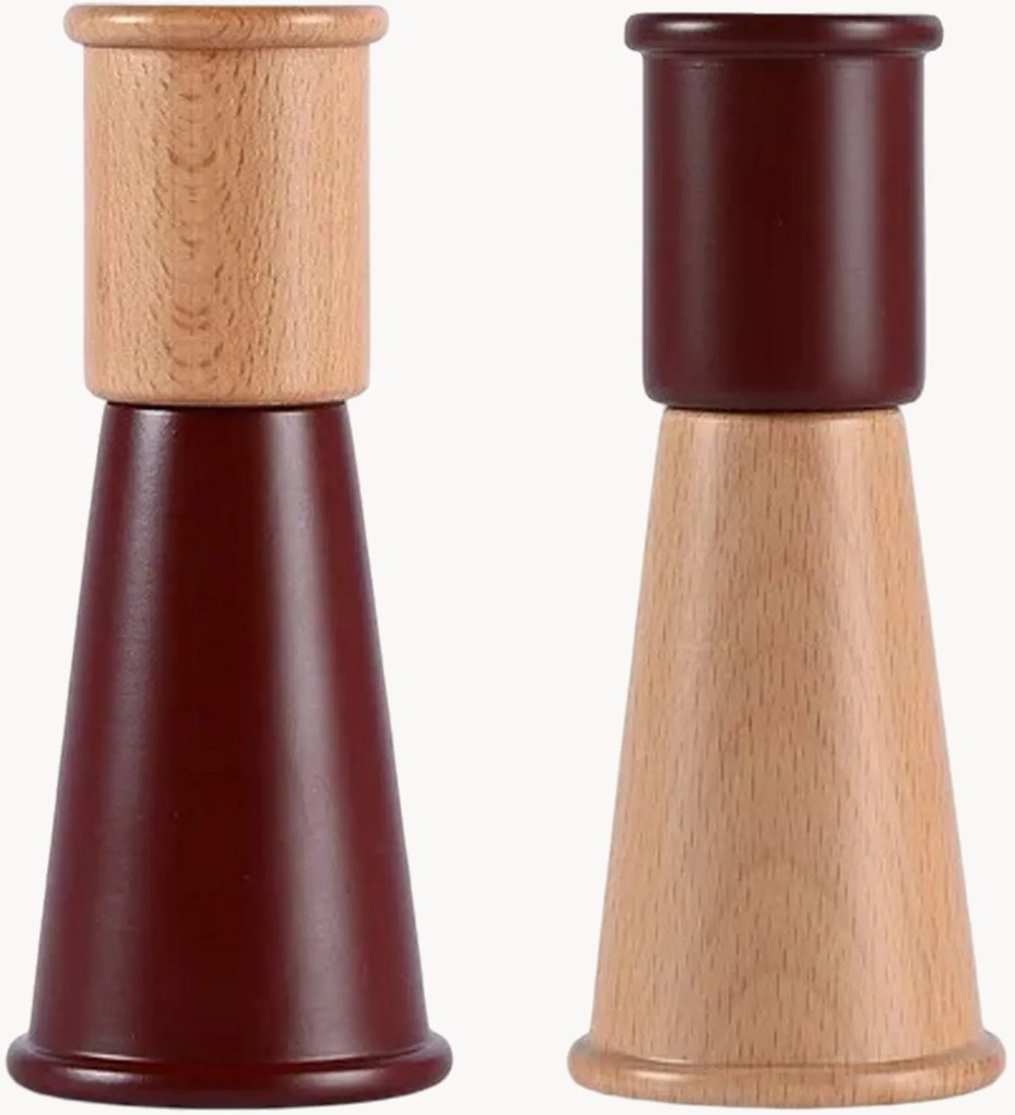 Saliera e pepiera in legno di faggio Gurken, set da 2