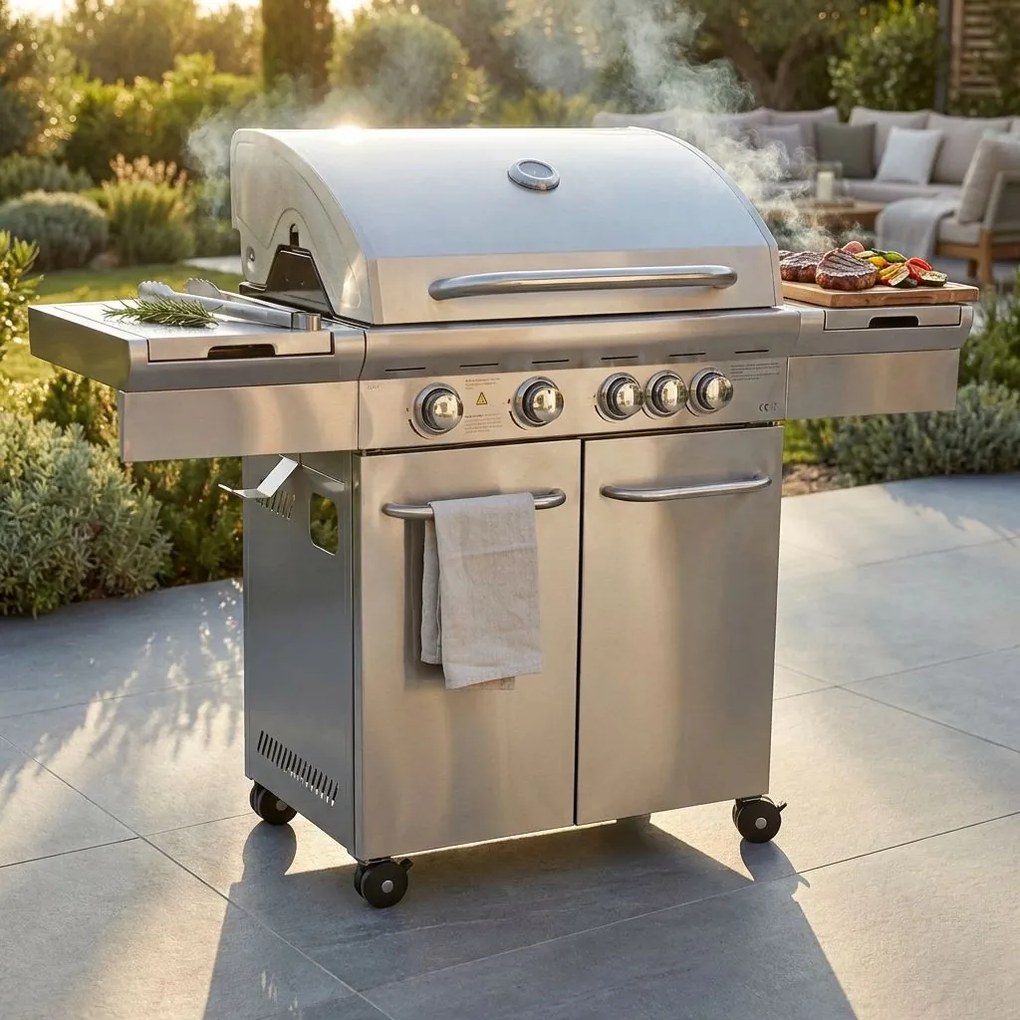 STARK - Barbecue a gas 4 fuochi + 1 esterno