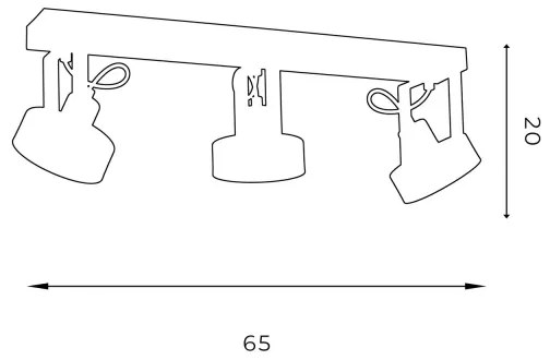 Faretto da soffitto VIVA 3xGU10-AR111/15W/230V