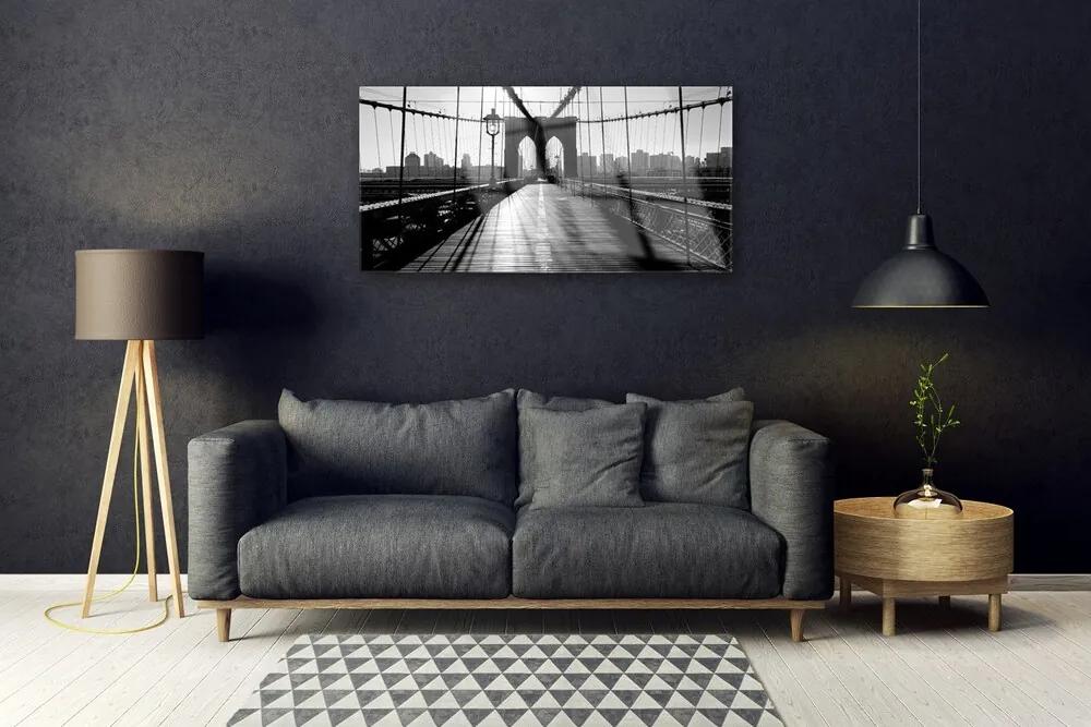Quadro acrilico Architettura del ponte 100x50 cm