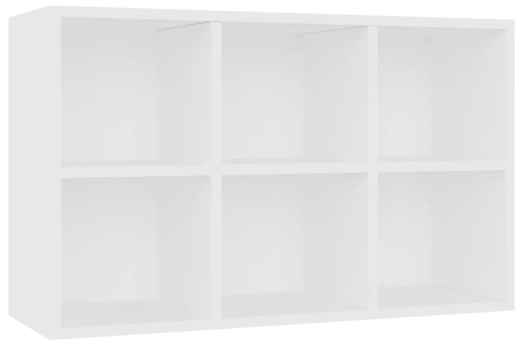 Libreria/Credenza Bianca 66x30x98 cm in Legno Multistrato