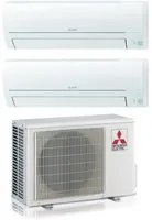 Climatizzatore Condizionatore Mitsubishi Electric Dual Split Inverter serie SMART MSZ-HR 9+12 con MXZ-2HA50VF R-32 Wi-Fi Optional 9000+12000