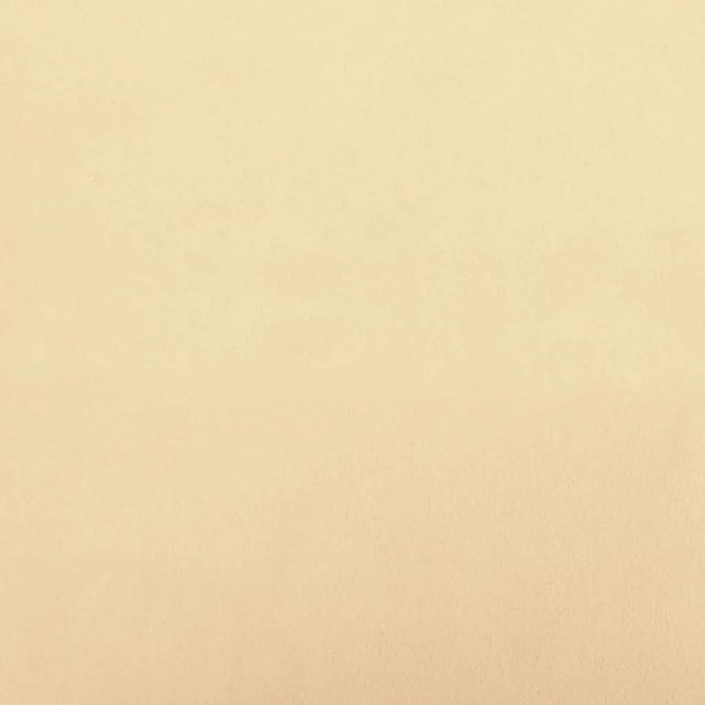 Poggiapiedi Bianco Crema 60x60x36 cm in Velluto