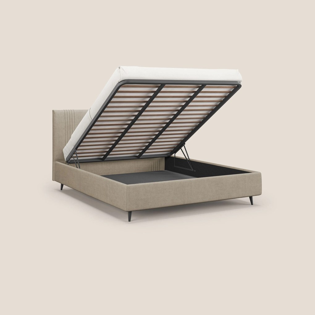 Yvonne letto contenitore in morbido tessuto impermeabile T02 beige
