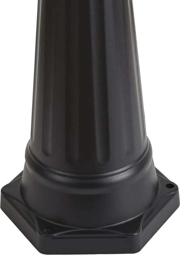 Lanterna da esterno classica nera con rame 220 cm 3 luci IP44 - Havana