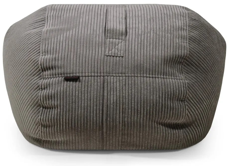 Pouf a sacco per bambini color crema con rivestimento in velluto a coste Roll 80 – SLOWDOWN