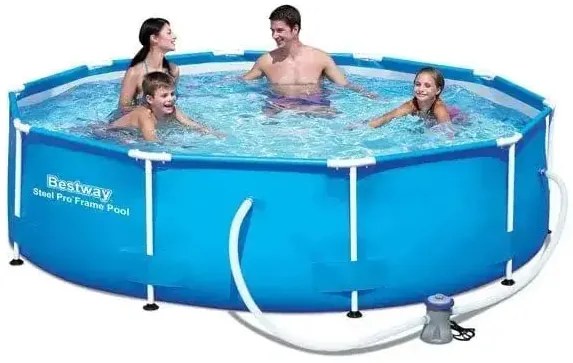 Piscina Rigida Rotonda 366x76 cm con Pompa Filtrante - Capacità 6.473 lt