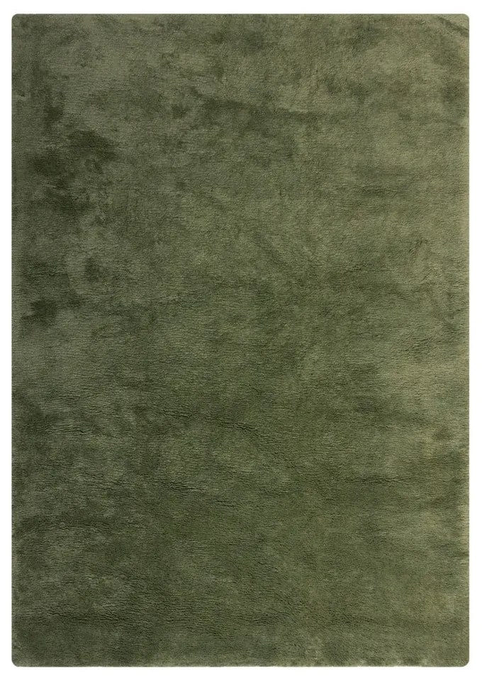 Tappeto in pelliccia sintetica verde scuro 200x290 cm Faroe Wool Look Fur - Flair Rugs