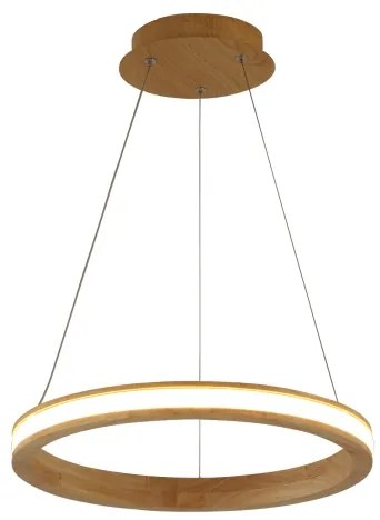 Brilagi - Lampadario LED a sospensione con cavo UMEA WOOD LED/30W/230V Ø 40 cm, in legno di caucciù