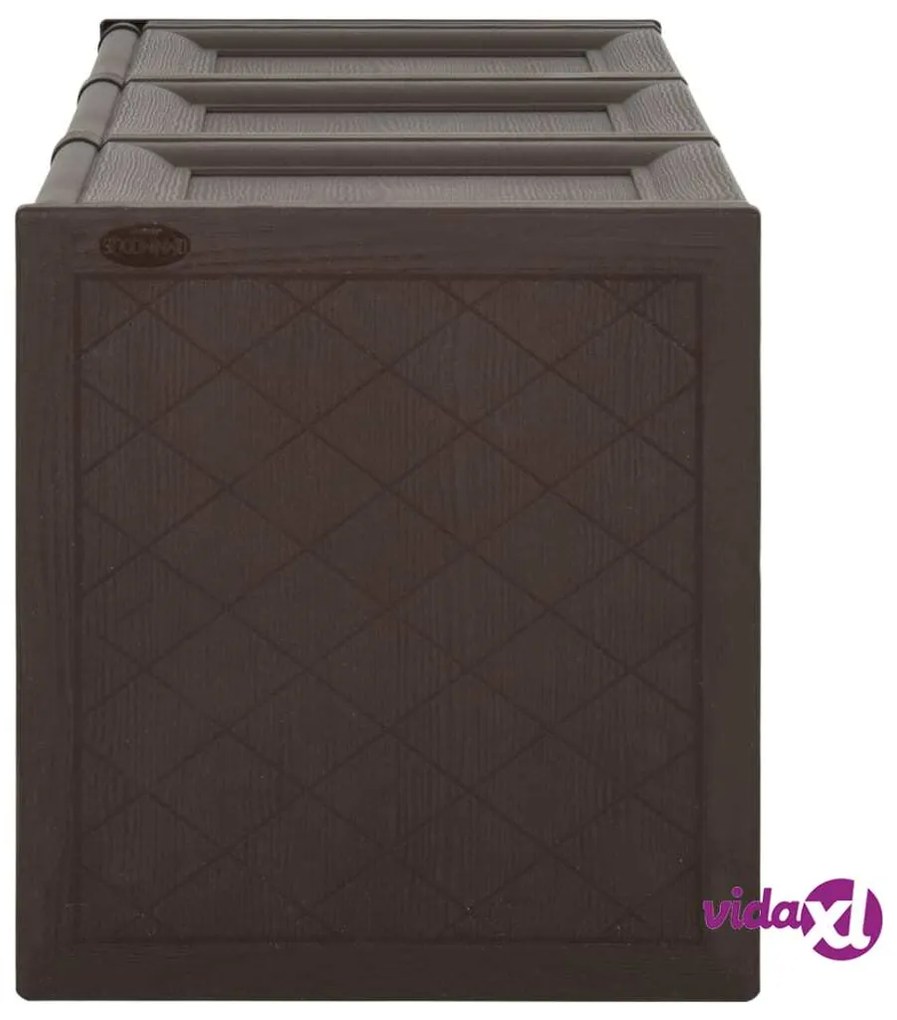 vidaXL Baule per Cuscini Marrone 125x40x42 cm 130 L