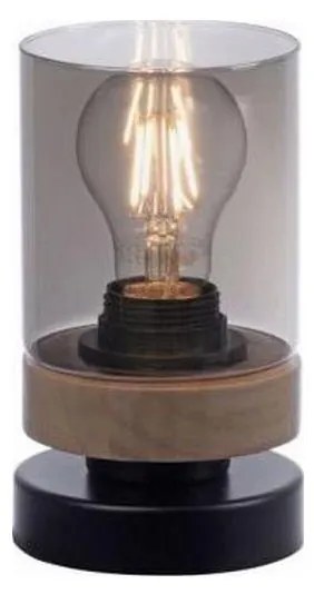 JUST LIGHT. 11310-18 - Lampada da tavolo PASQUAL 1xE27/40W/230V nero/albero di caucciù