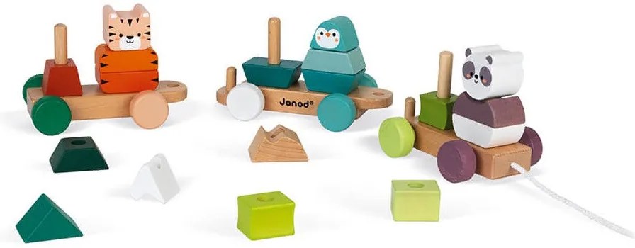 Trenino in legno - La gita degli animali