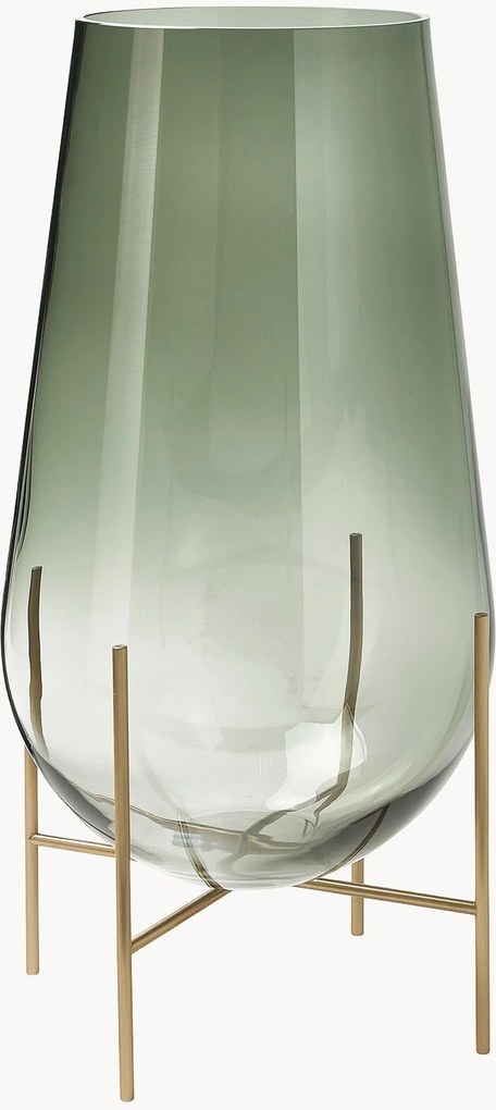 Vaso da terra in vetro soffiato Echasse, alt. 60 cm