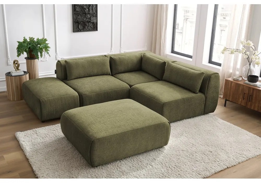 Divano angolare verde (variabile) Jeanne - Bobochic Paris