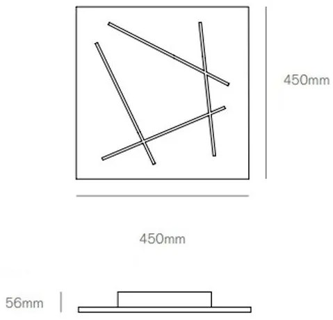 Flat plafoniera 42w 1630lm 3000k sand