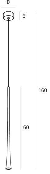 MAXLIGHT P0373 - Lampadario LED a sospensione con filo CAFFÈ LED/7W/230V diametro 3 cm nero