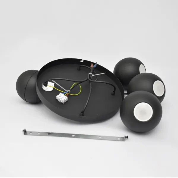 Lampadario LED a sospensione con filo MIDWAY 4xGU10/4,8W/230V nero