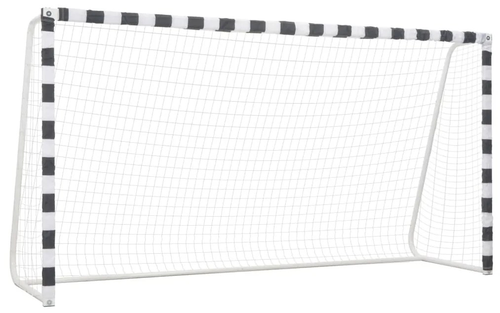 Porta Da Calcio 300x160x90 Cm İn Metallo Bianco E Nero /