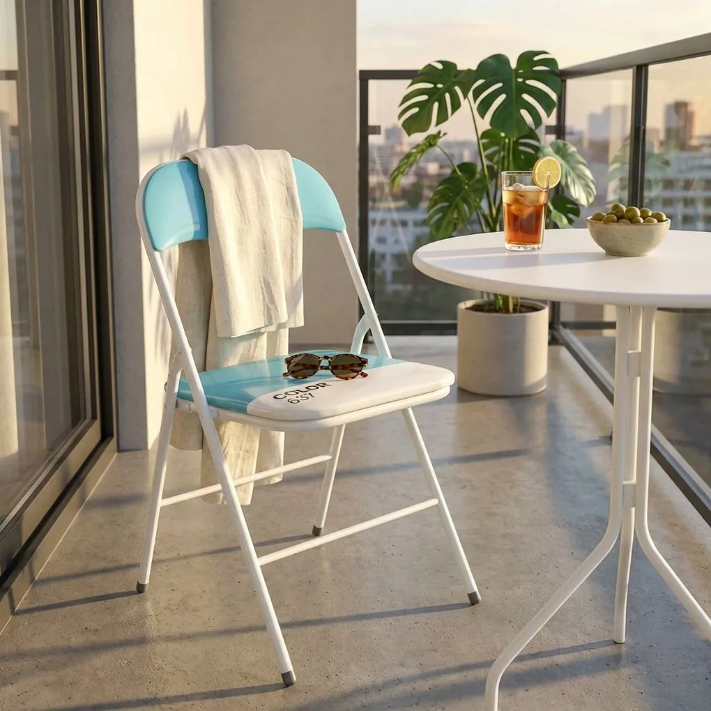 LUCIE - sedia pieghevole salvaspazio bicolor