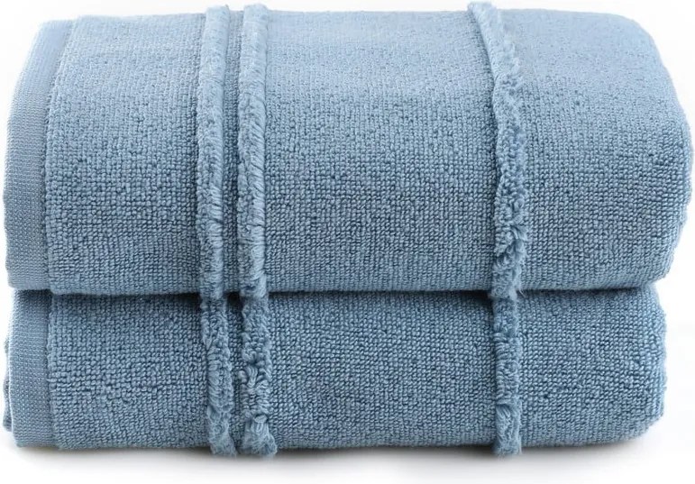 Set di asciugamani tipo terry blu 2 pz 50x90 cm Arden – Foutastic