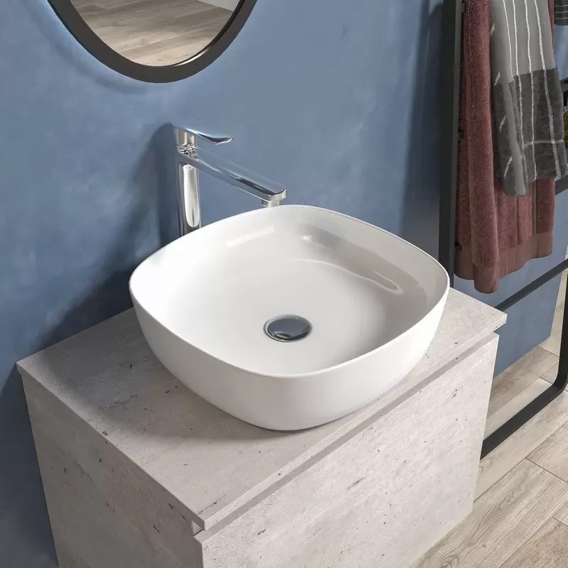 Mobile bagno 60 cm con piano per lavabo da appoggio SP-60B - KAMALU