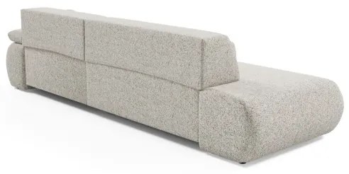 Divano letto angolare con contenitore a L PRATO, angolo destro, beige