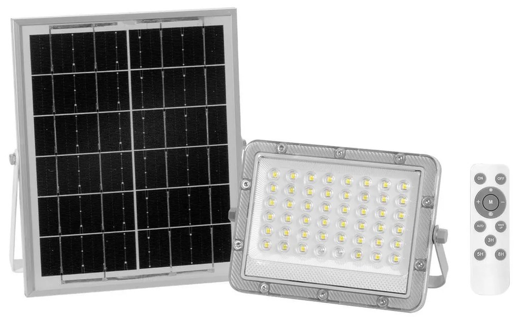 Faro Solare LED Lumileds 50W 5.000k Dimmerabile Aut. 10h IP65 Colore Bianco Freddo 5.000K