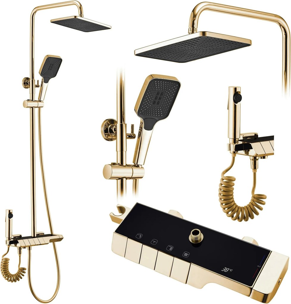 Set doccia con termostato REA ROB Gold