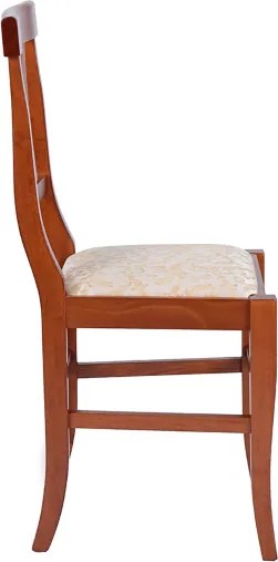 Sedia in legno con seduta imbottita LAURA Ciliegio SET 2 PZ